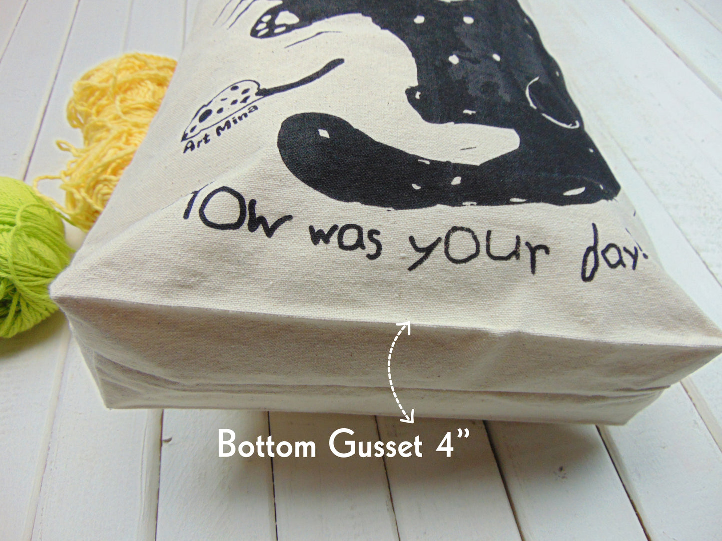 The bottom guess 4 inches of cat bag