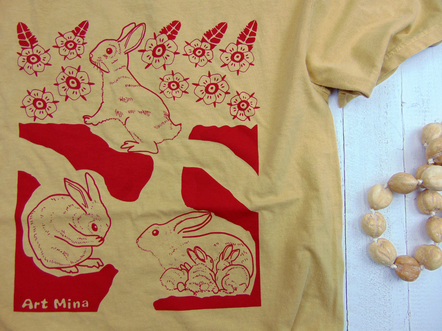 USA Cotton Garment-dyed Unisex Tee – Blooming Rabbit Burrow