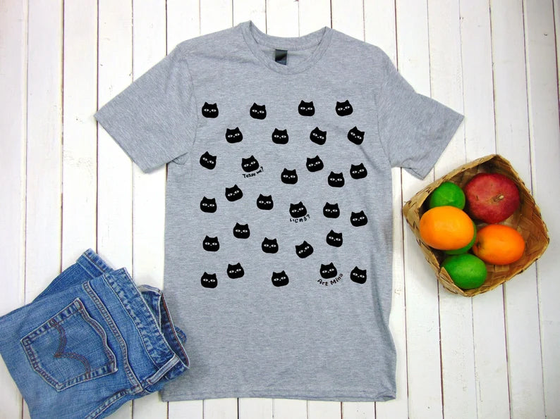 Unisex Soft T-shirt Black Cats "Tease Me?"