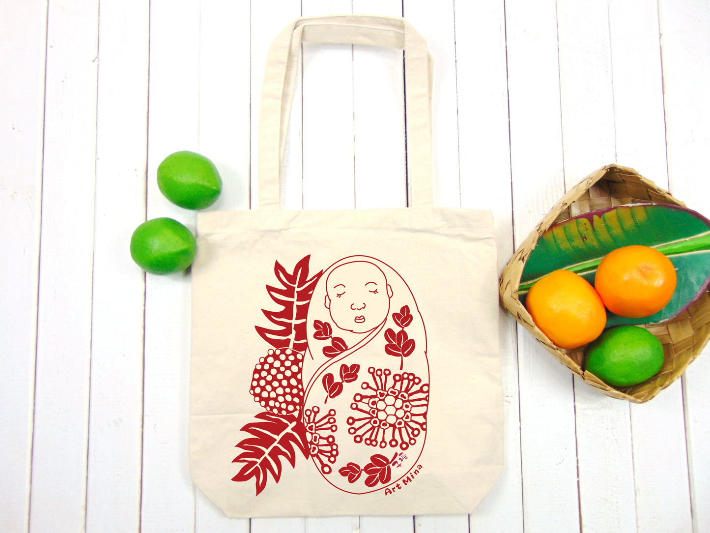 Hawaii Baby Canvas Tote Bag