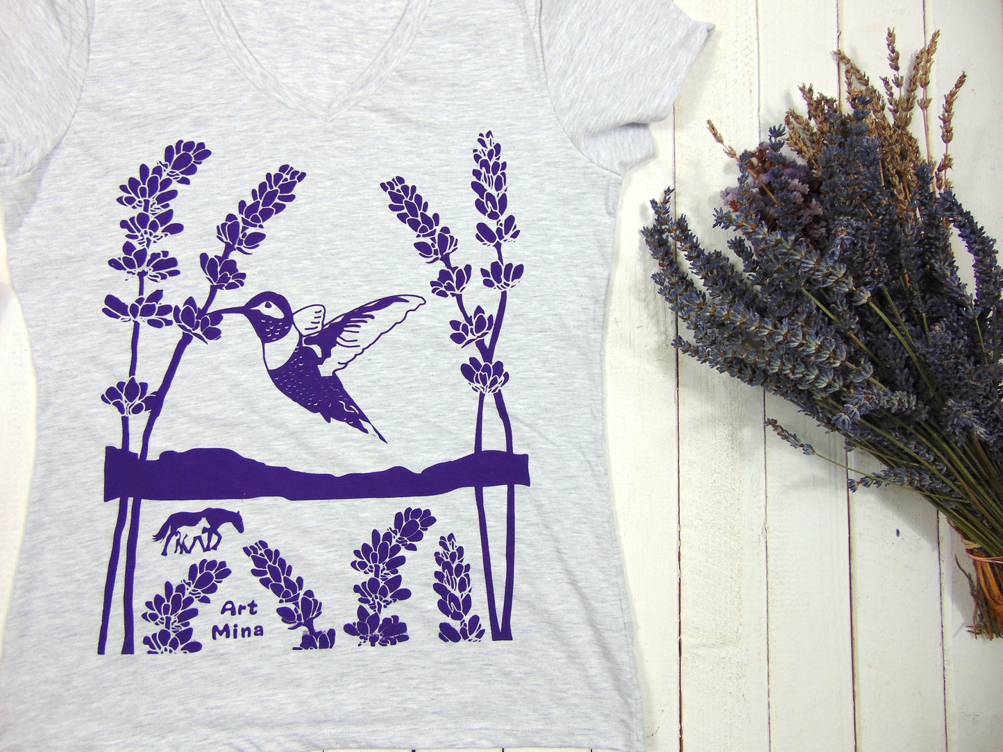 Art MIna's cute hummingbird tee