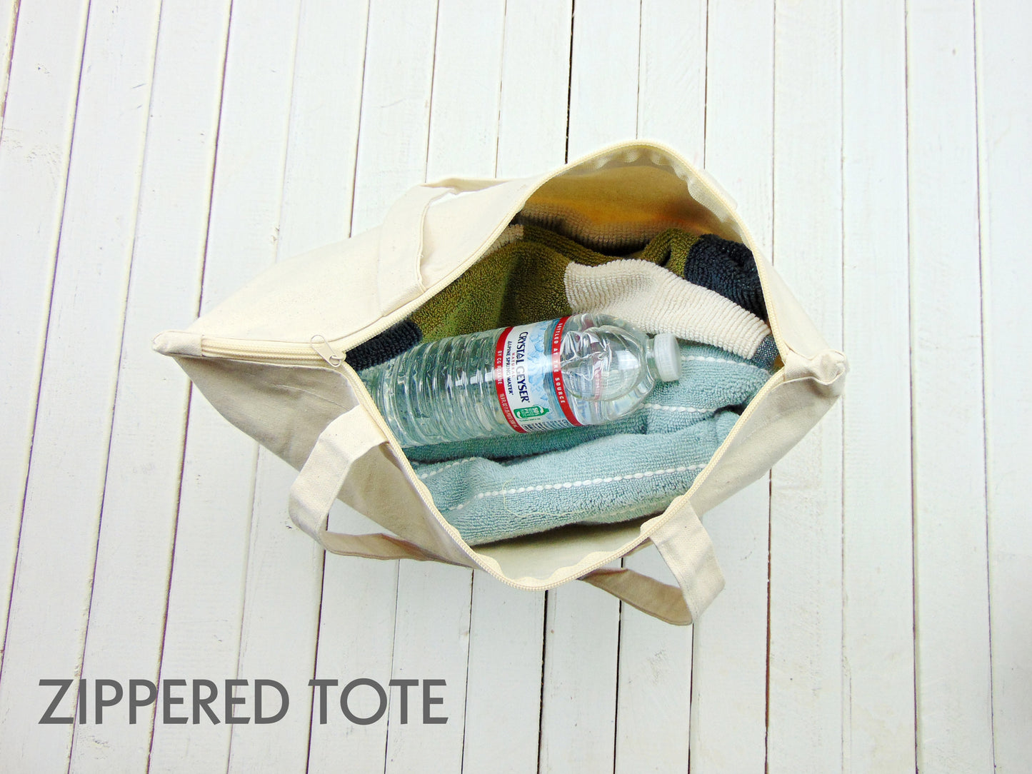 zip-top tote bag capacity