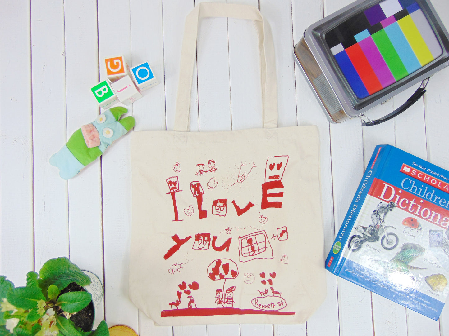 Kids Drawing Canvas Tote bag