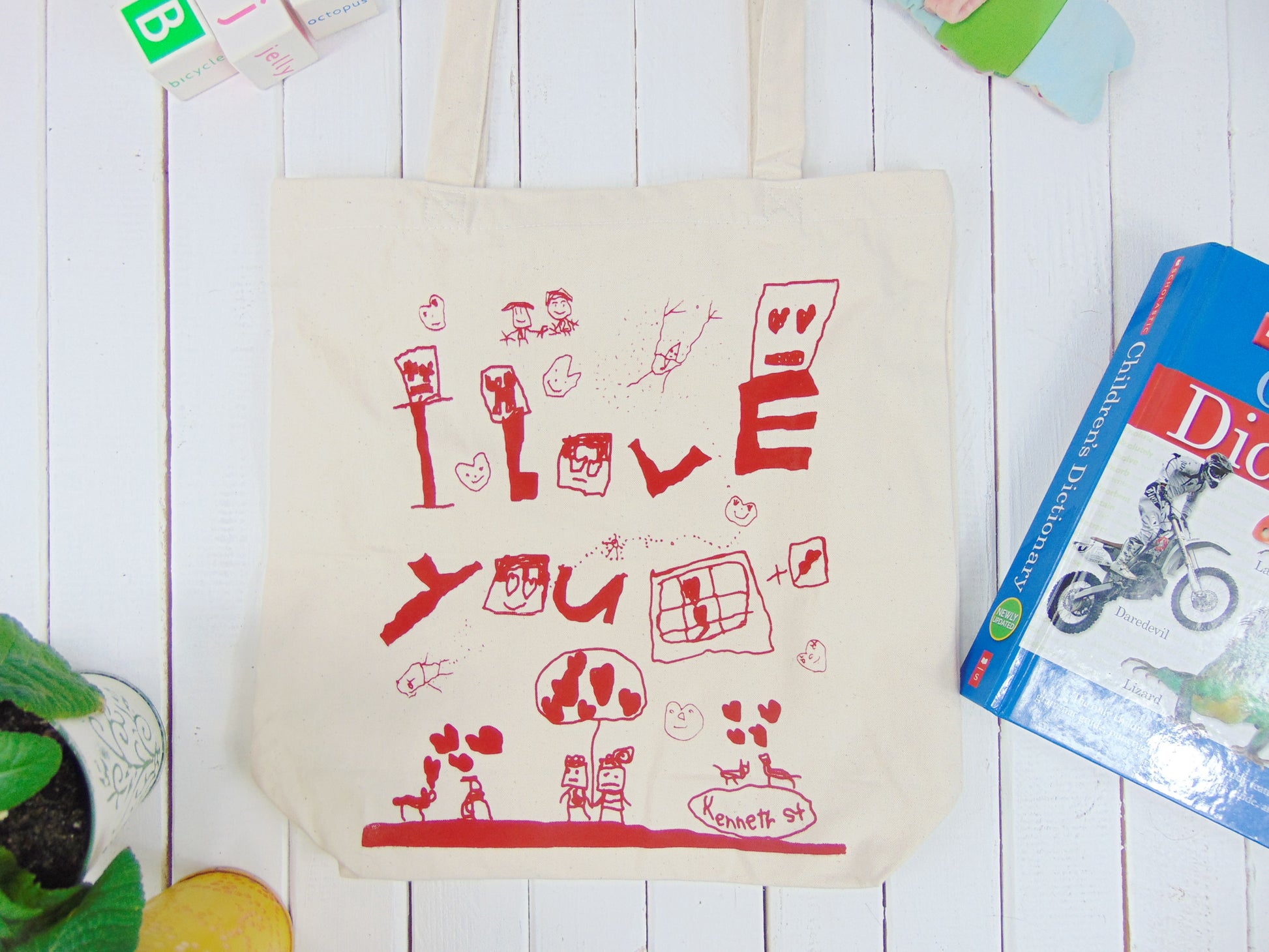 Kids Drawing Canvas Tote bag
