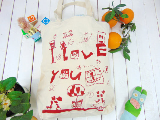 Kids Drawing Canvas Tote bag