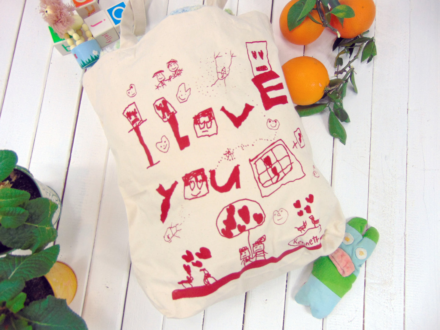 Kids Drawing Canvas Tote bag