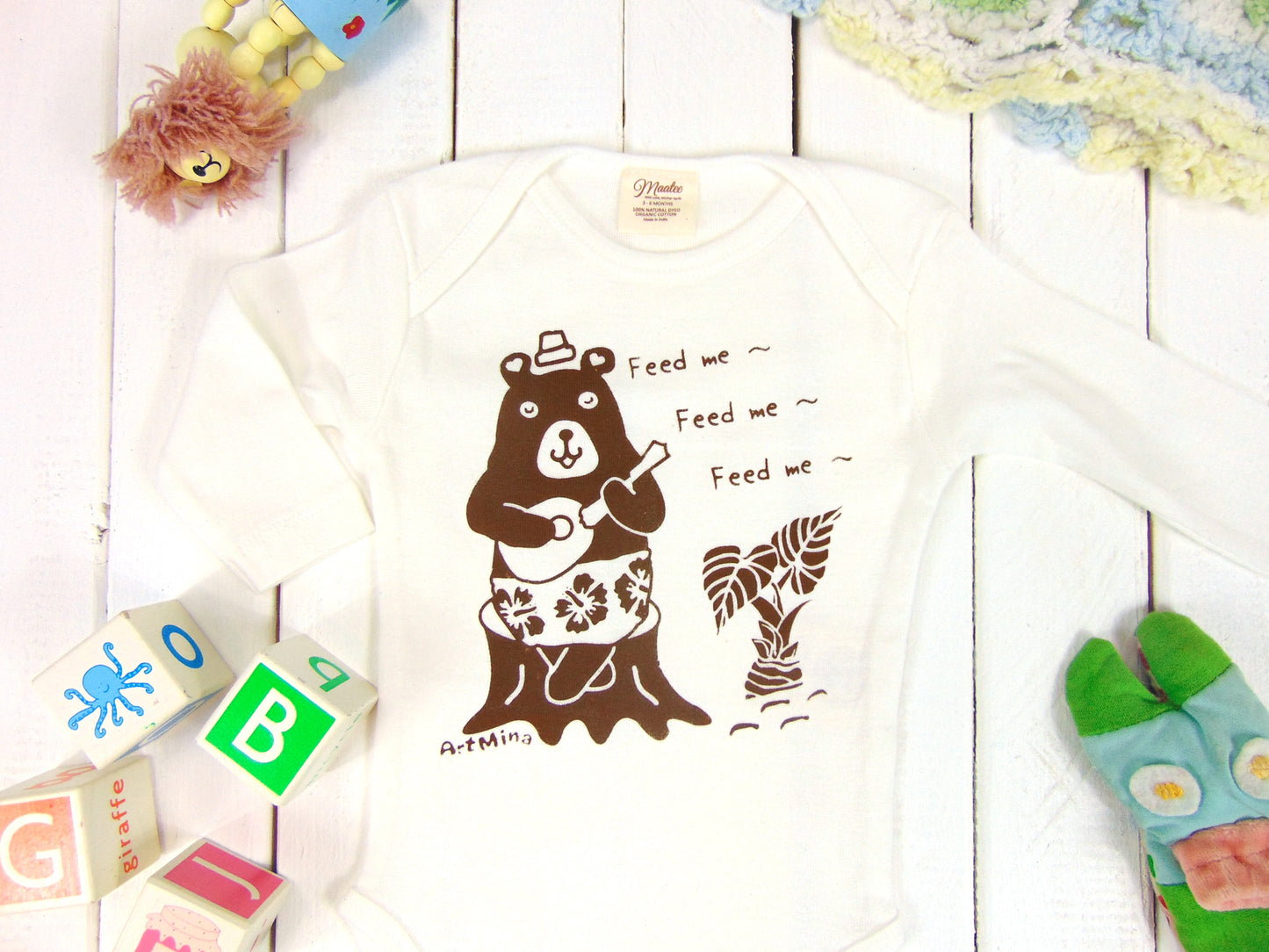Organic Hawaiian Baby Onesie