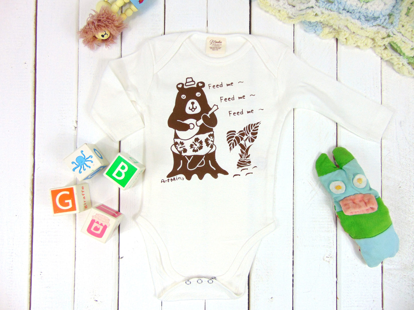 Organic Hawaiian Baby Onesie