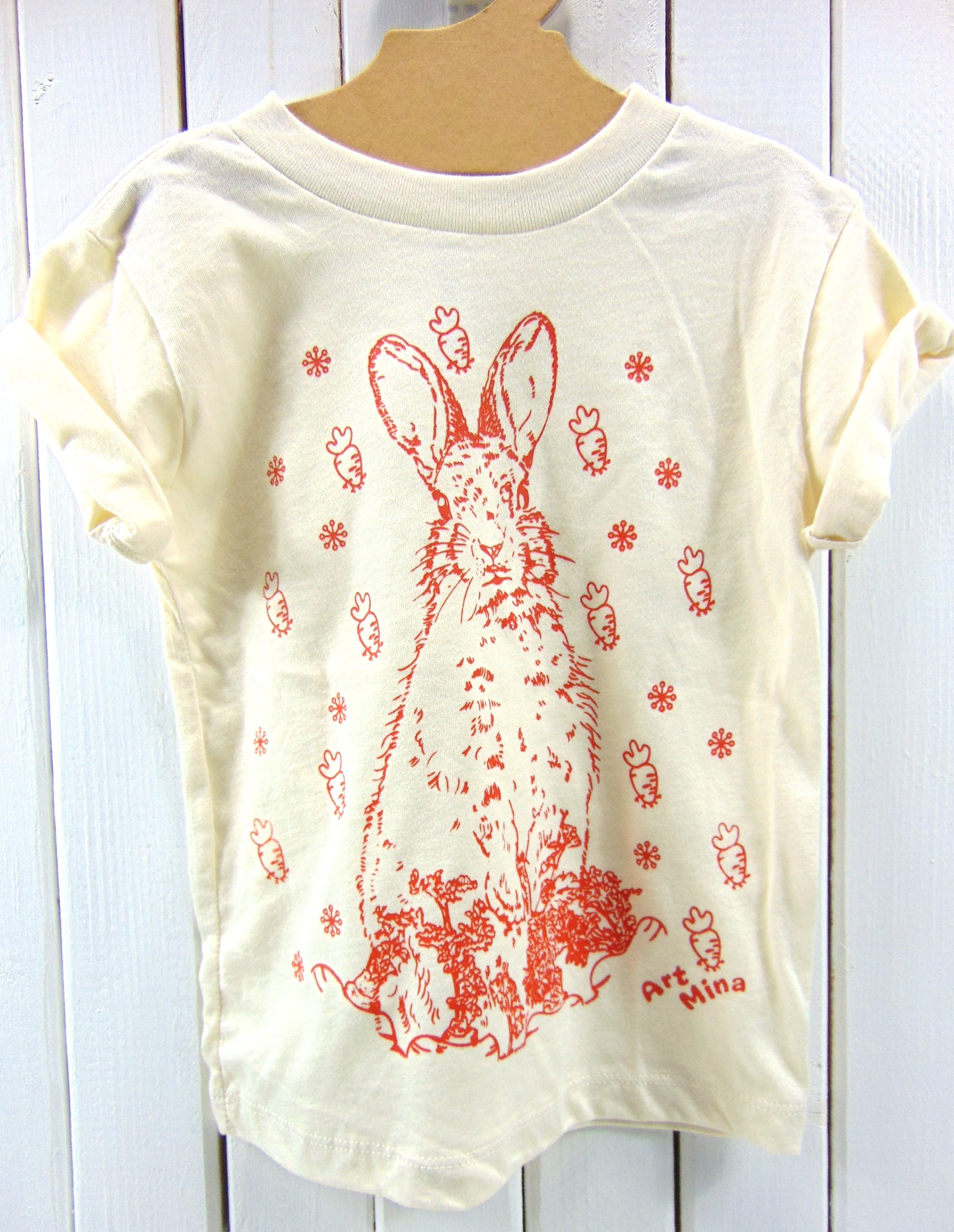 Art Mina Toddler & Youth Tee "Carrot Bunny"