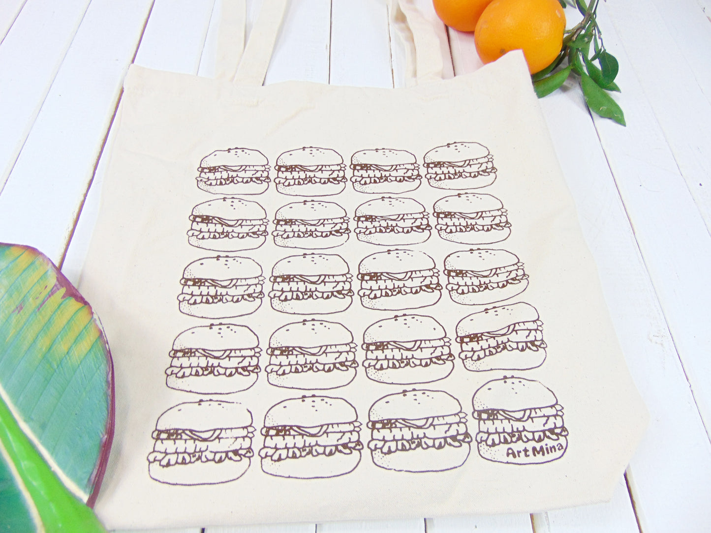 Hamburger Canvas Tote Bag