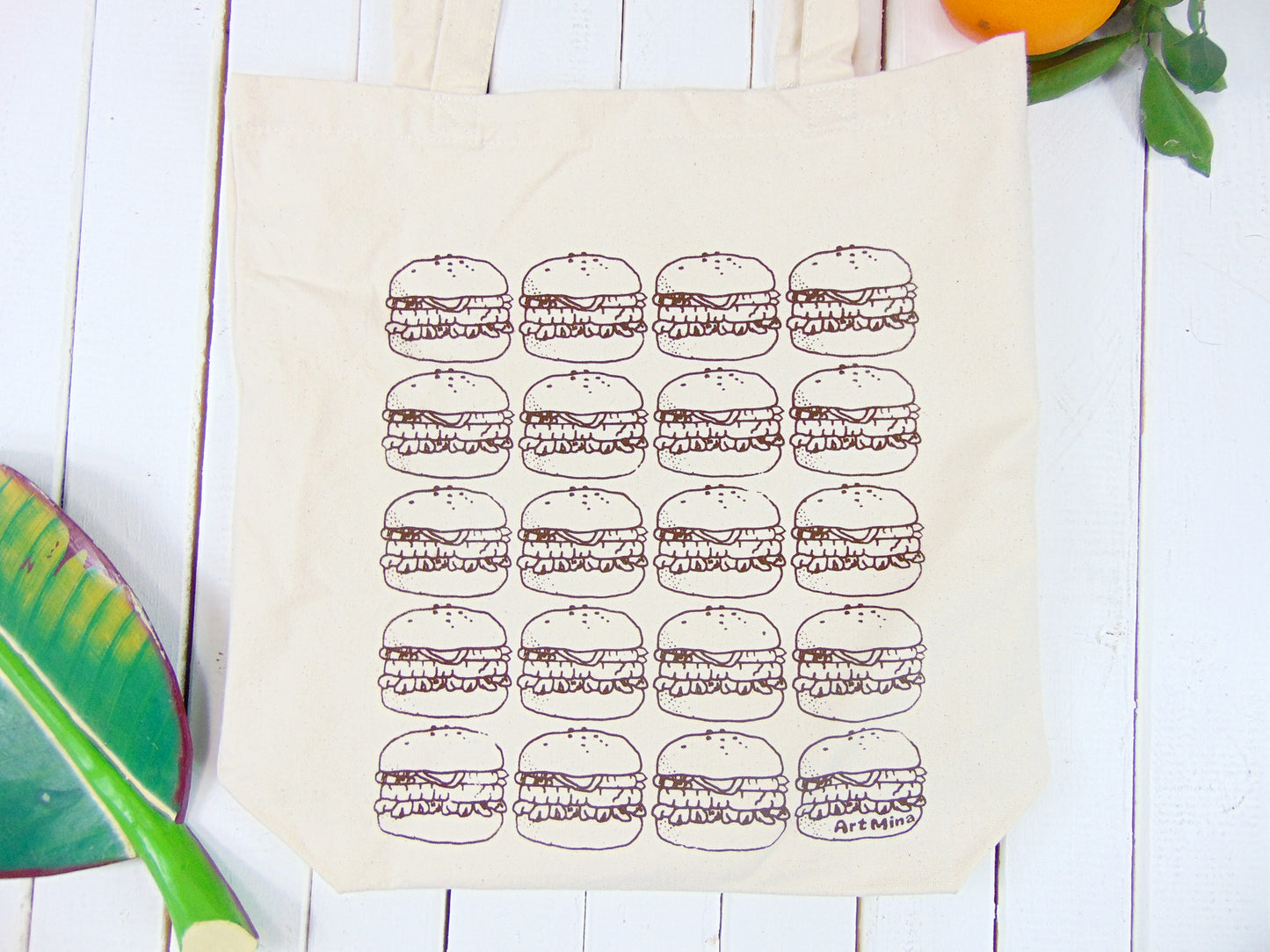 Hamburger Canvas Tote Bag