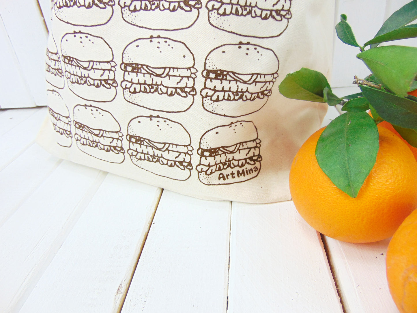 Hamburger Canvas Tote Bag