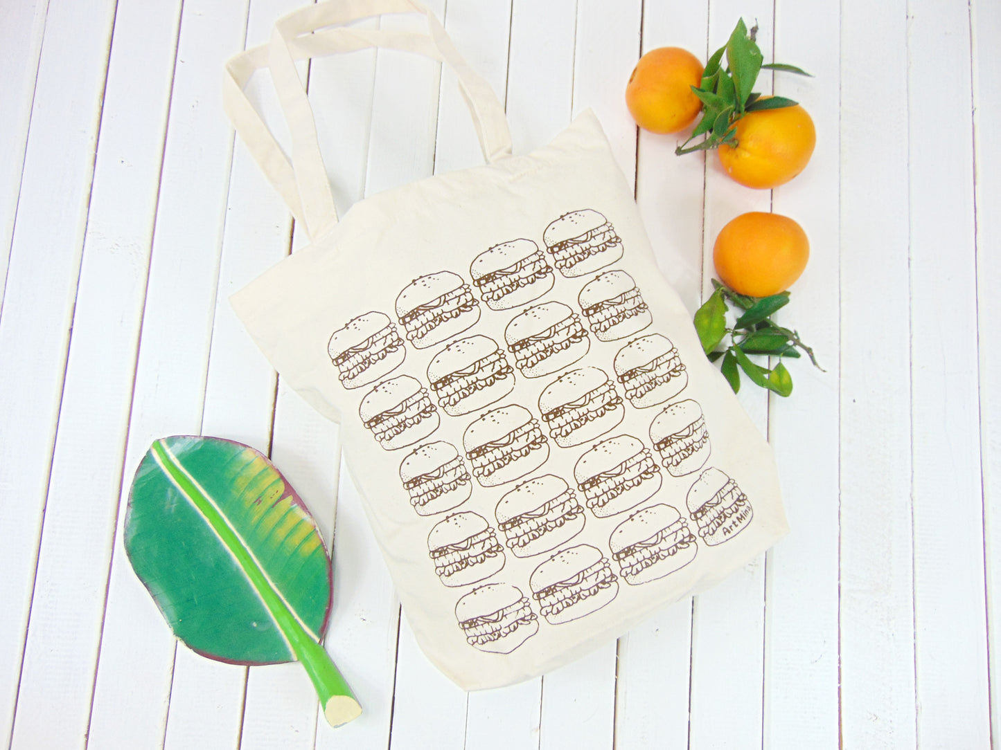 Hamburger Canvas Tote Bag