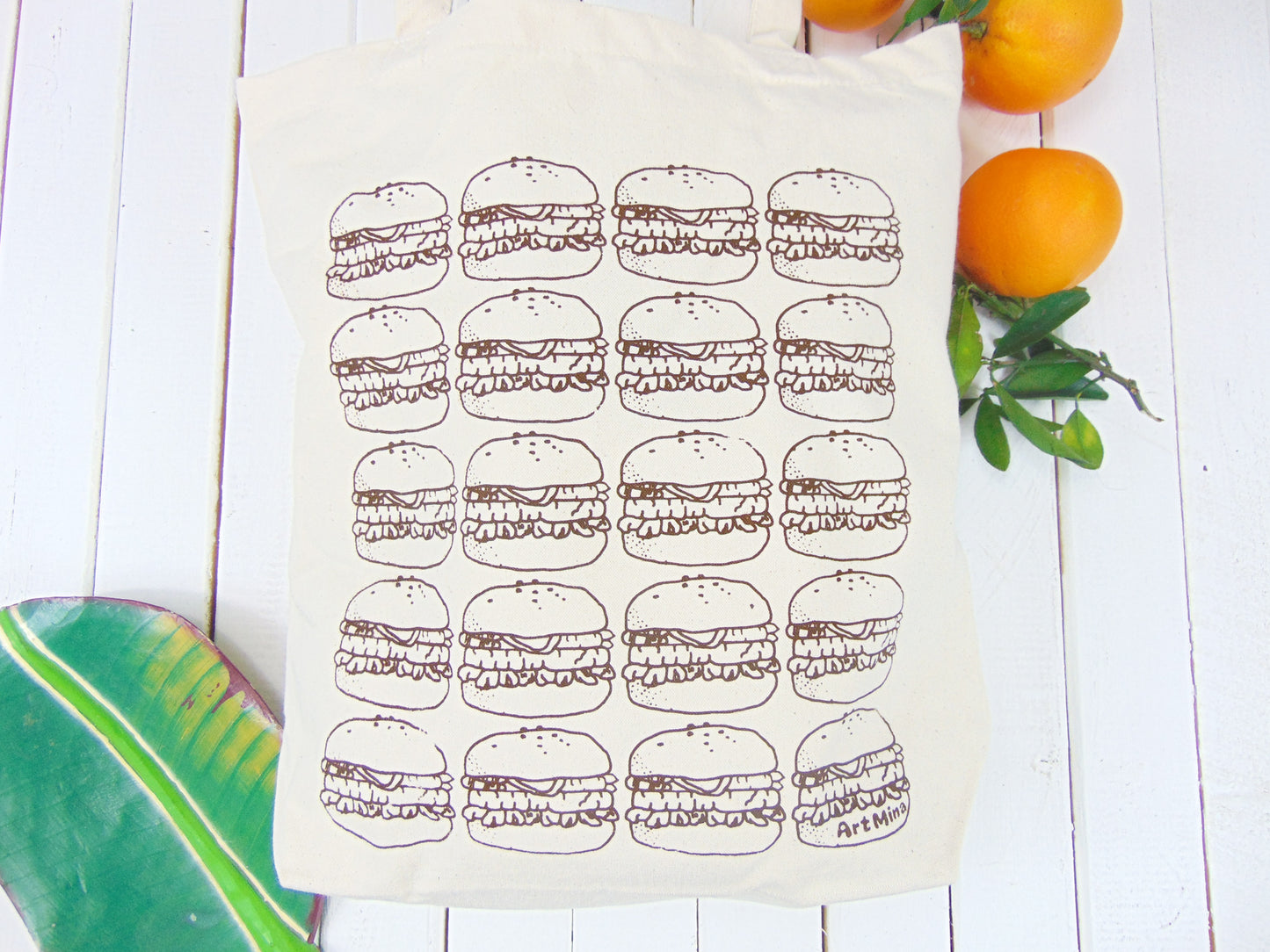 Hamburger Canvas Tote Bag