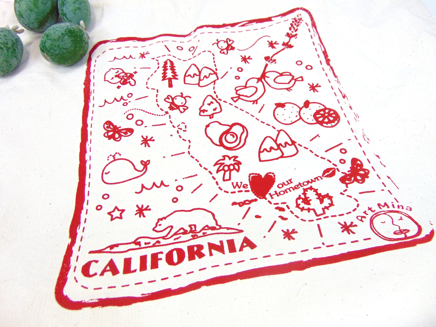 Art Mina California Canvas Tote