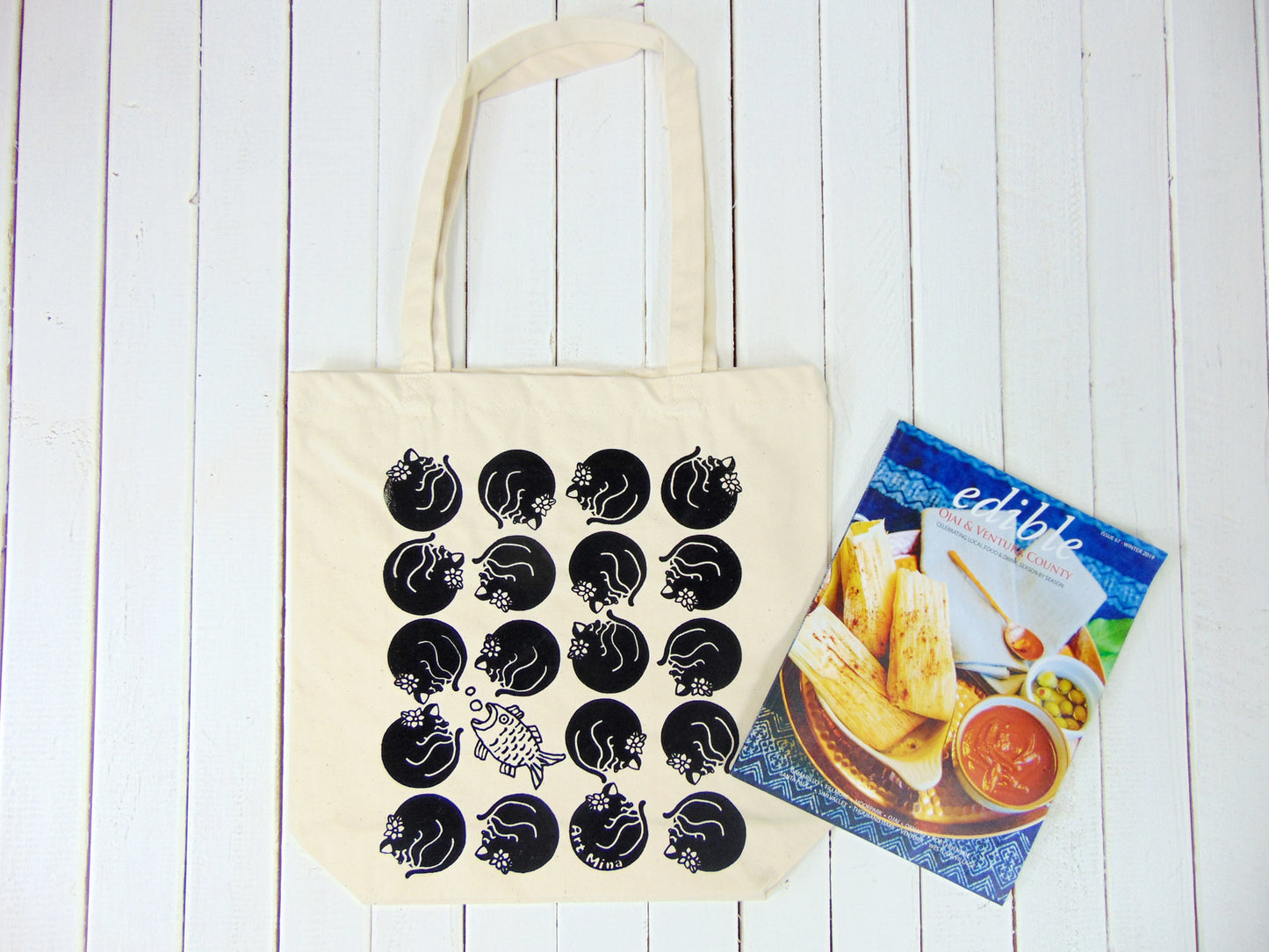 Black Cat Canvas Tote Bag
