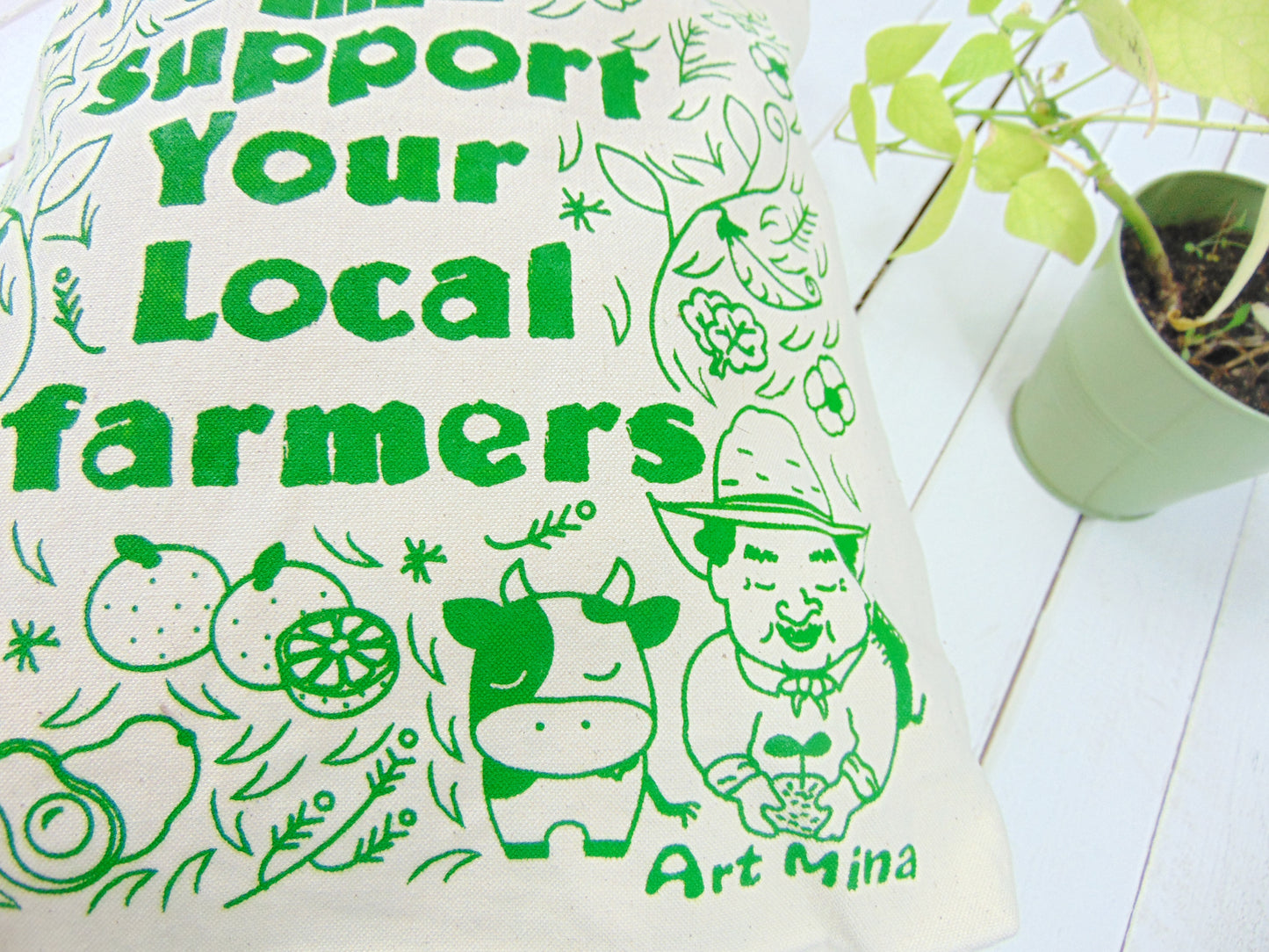 Canvas Tote Bag "Support Farmers"