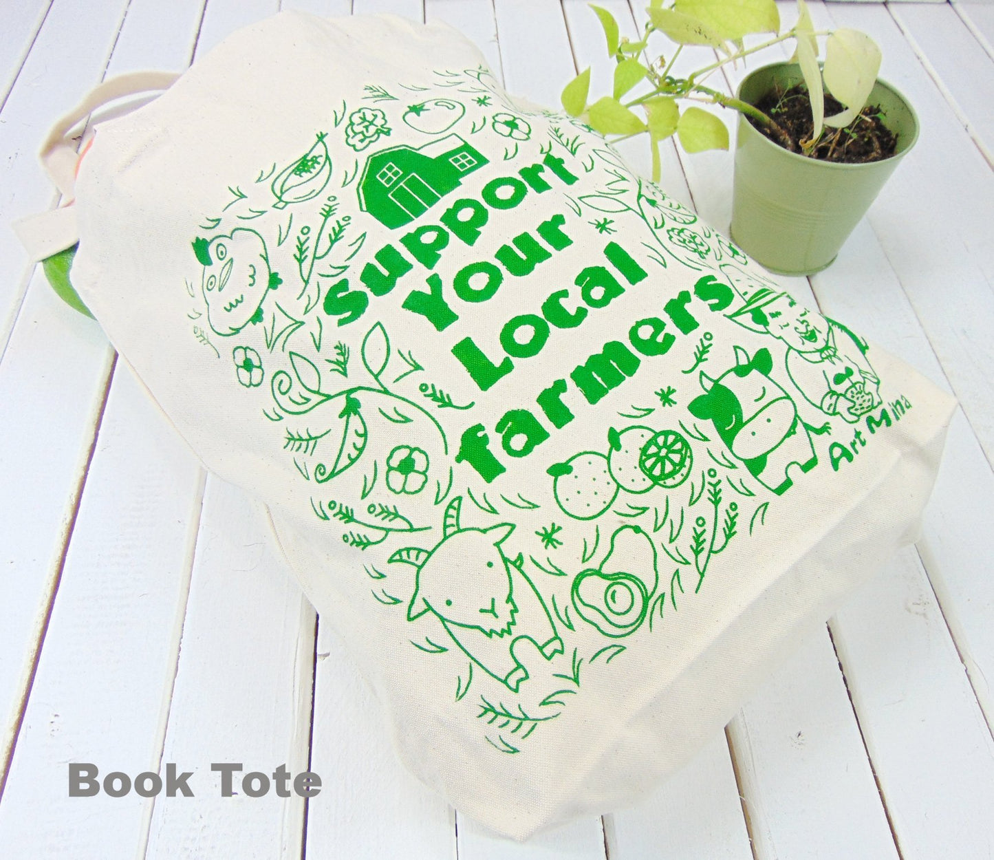 Canvas Tote Bag "Support Farmers"