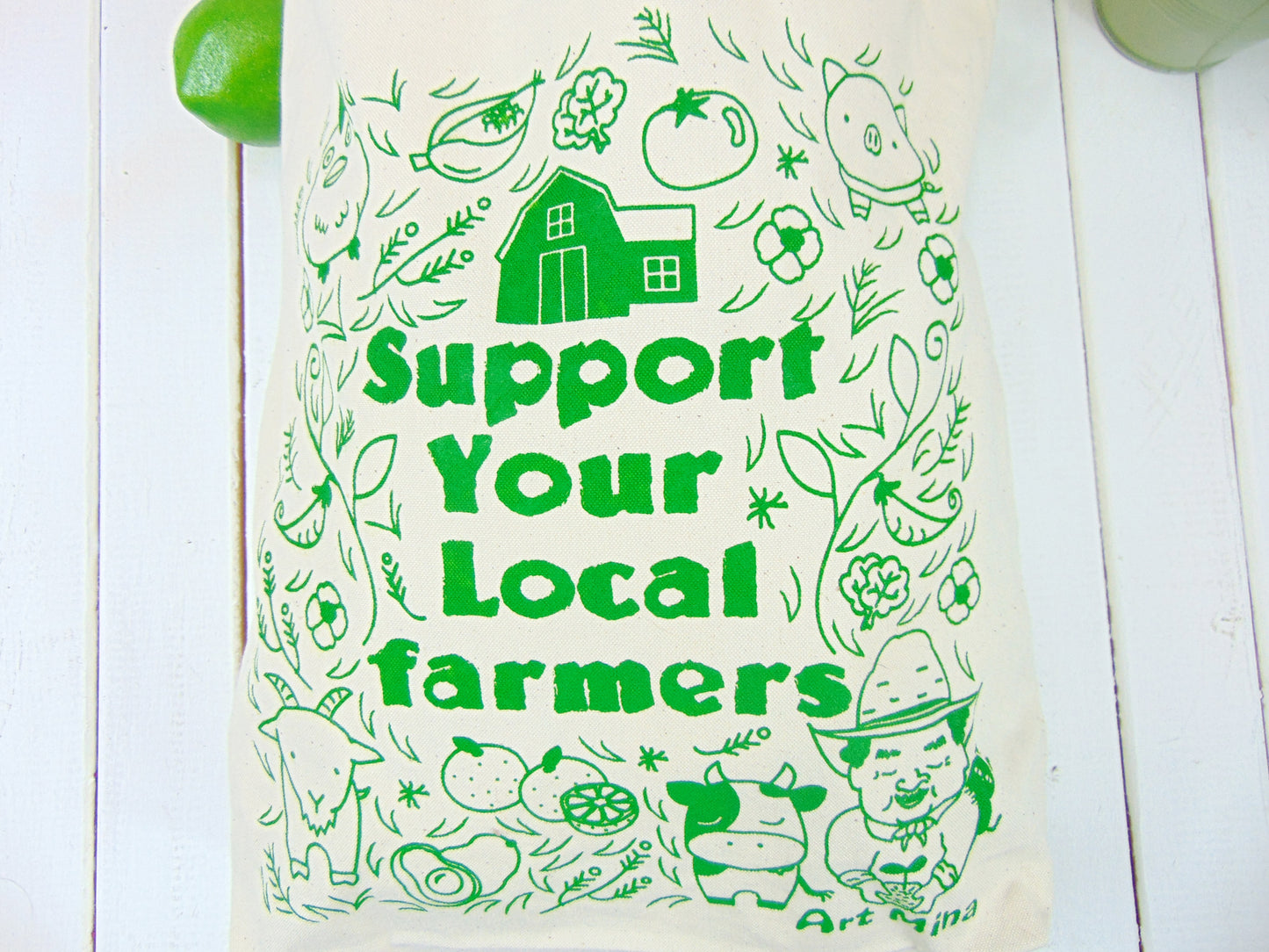 Canvas Tote Bag "Support Farmers"