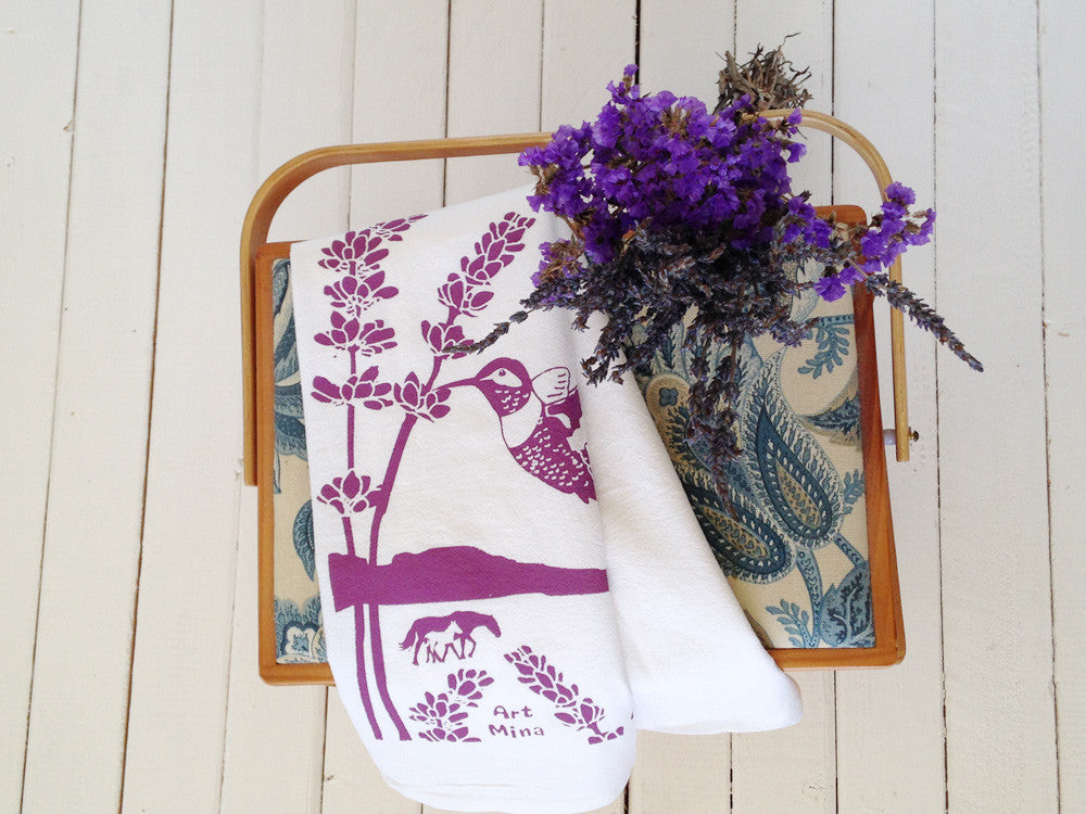 Flour Sack Kitchen Tea Towel "Ojai Spirit"