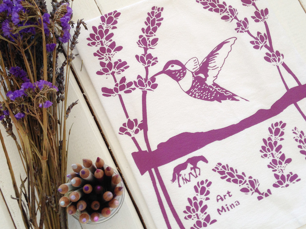 Flour Sack Kitchen Tea Towel "Ojai Spirit"