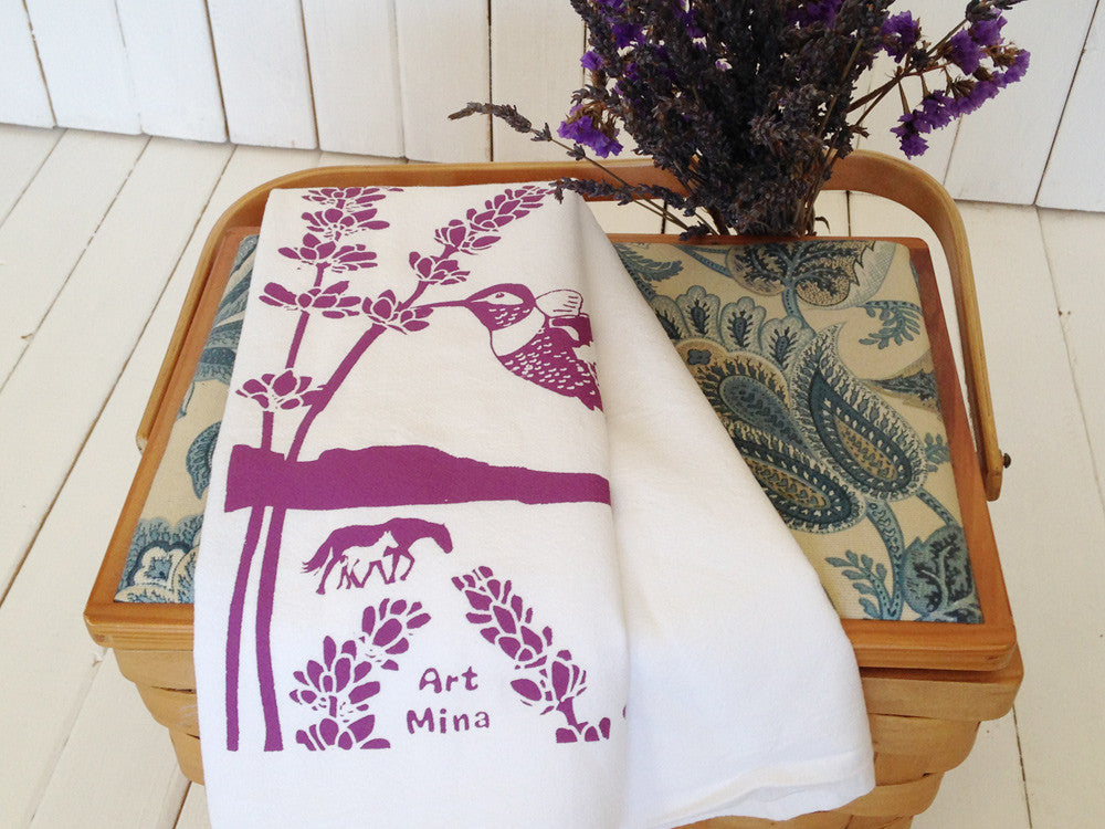 Flour Sack Kitchen Tea Towel "Ojai Spirit"