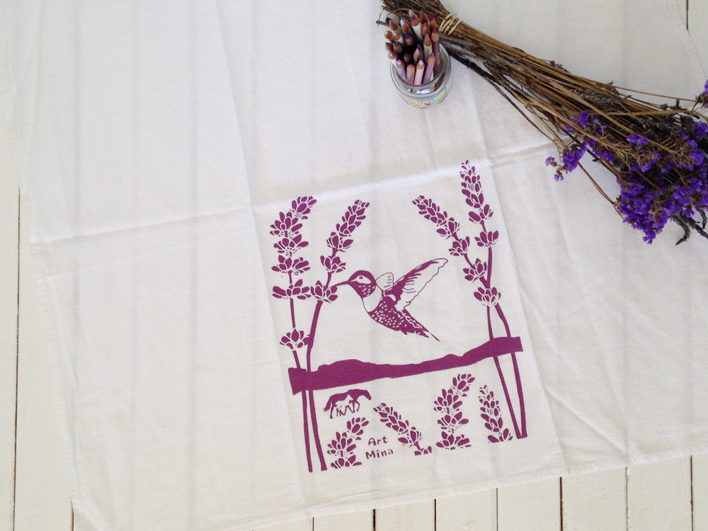 Flour Sack Kitchen Tea Towel "Ojai Spirit"