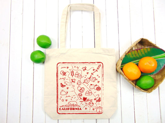 California Canvas Tote Bag