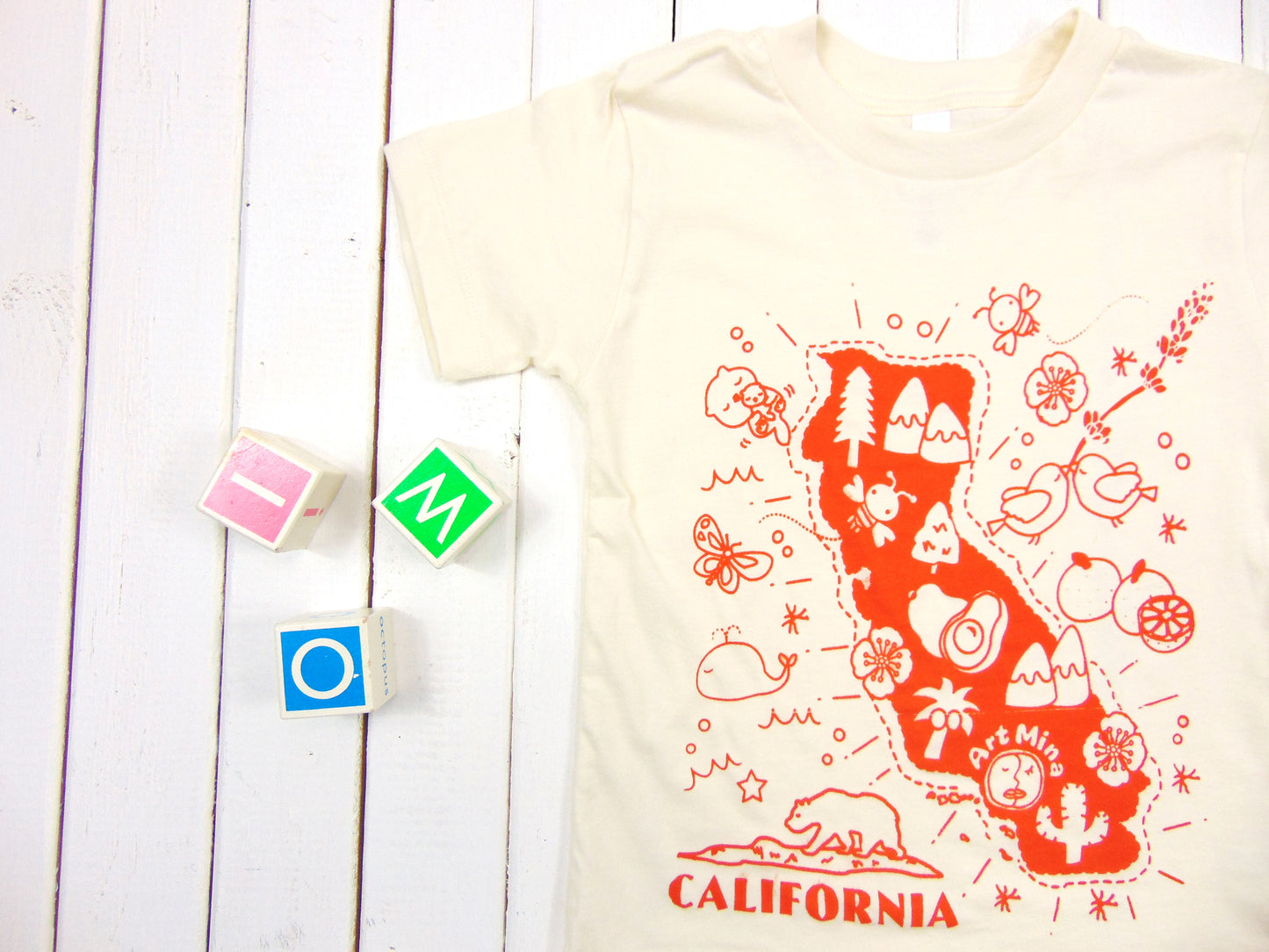 Art Mina Youth Tee "California Map"