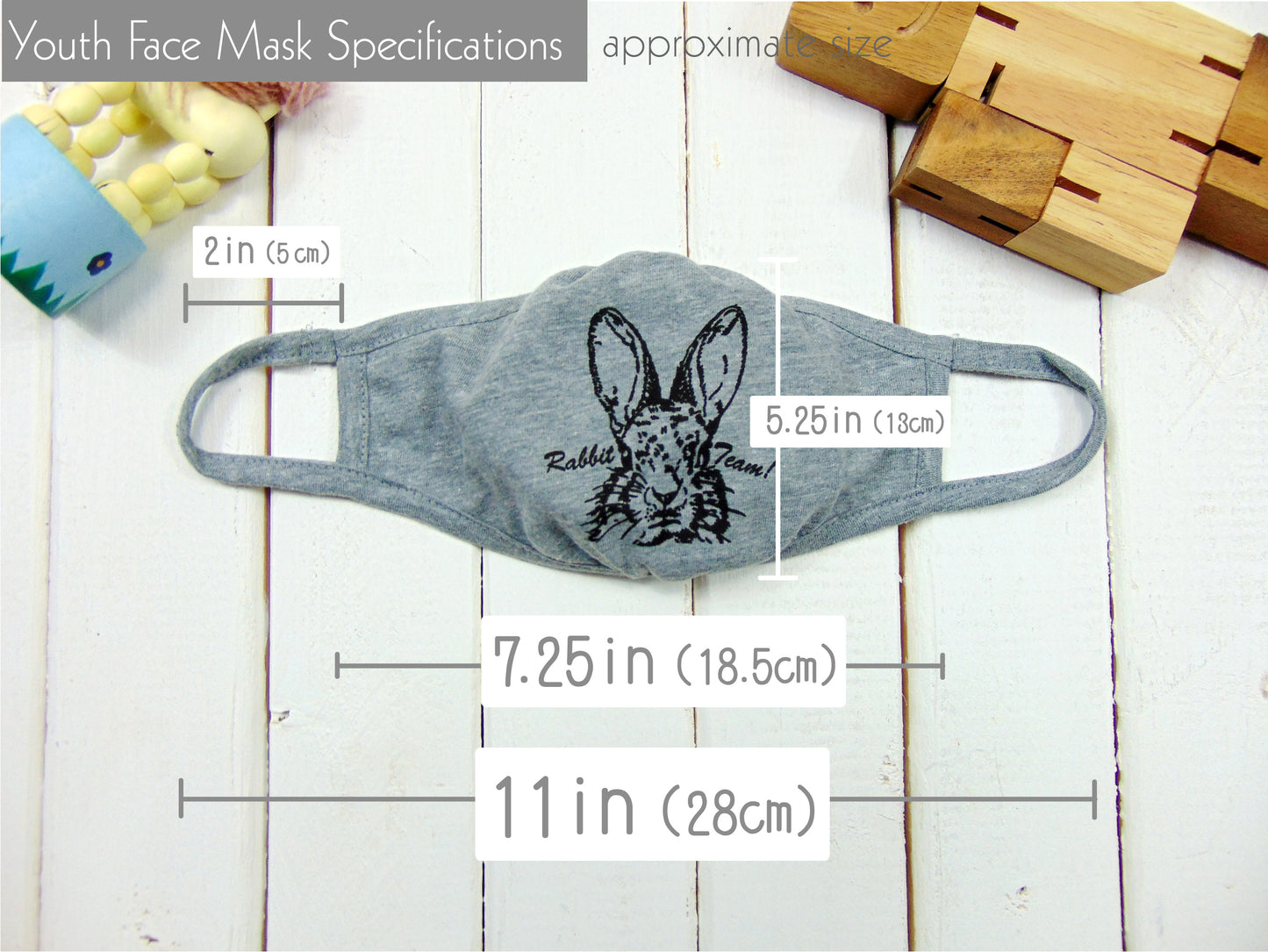 Art Mina Rabbit Youth Eco Face Mask