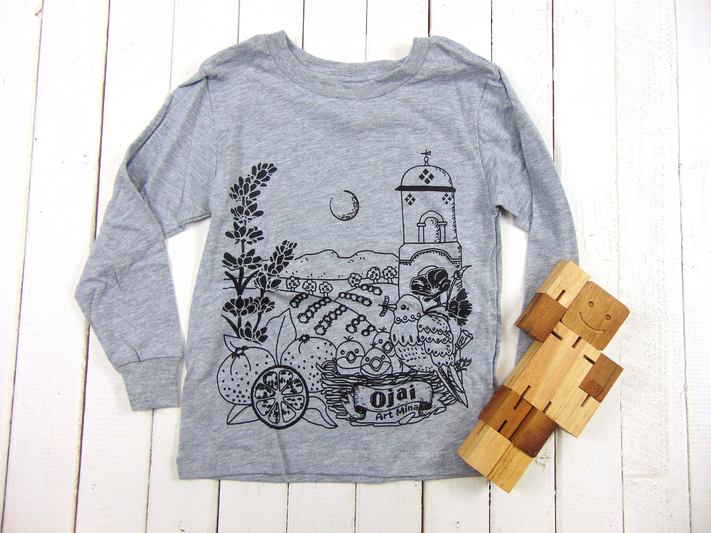 Art Mina "Ojai California" Toddler Long Sleeve Tee