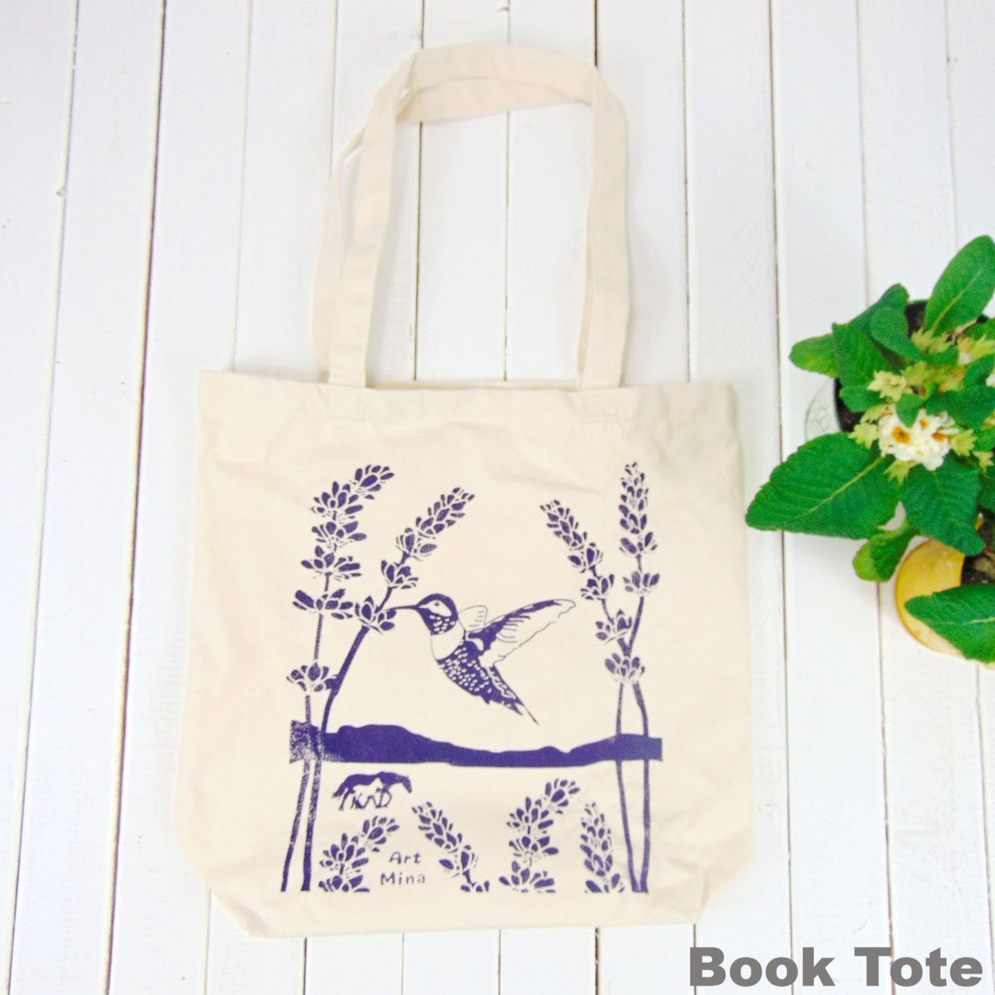 Hummingbird Canvas Tote Bag