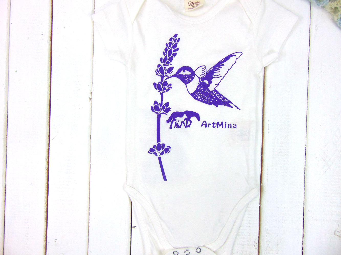 Hummingbird Organic Baby Onesie