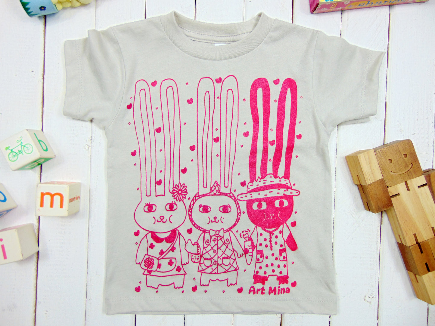 Art Mina Kawaii Bunnies Toddler & Youth Tee