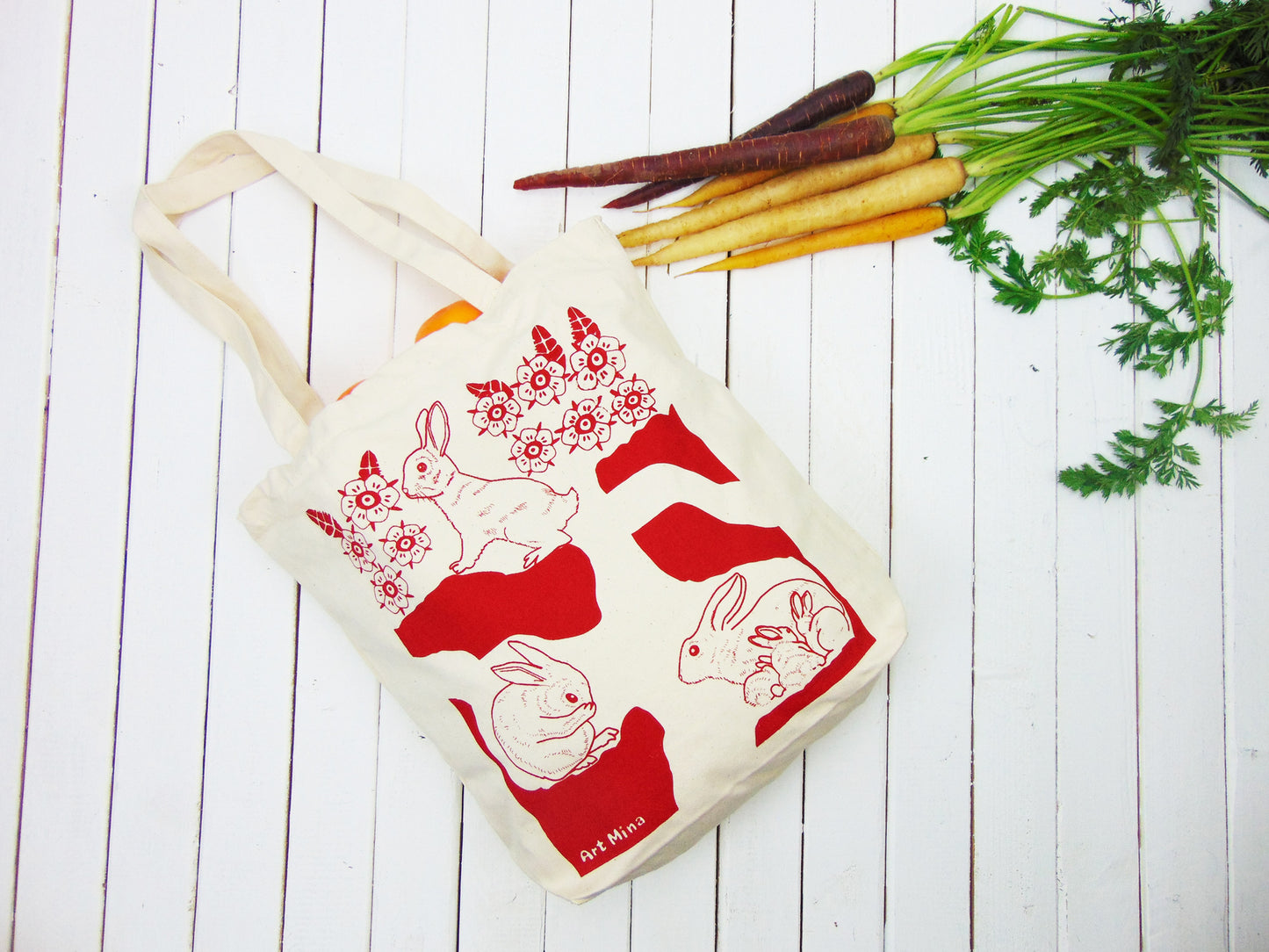 Canvas Tote Bag "Rabbit Home"
