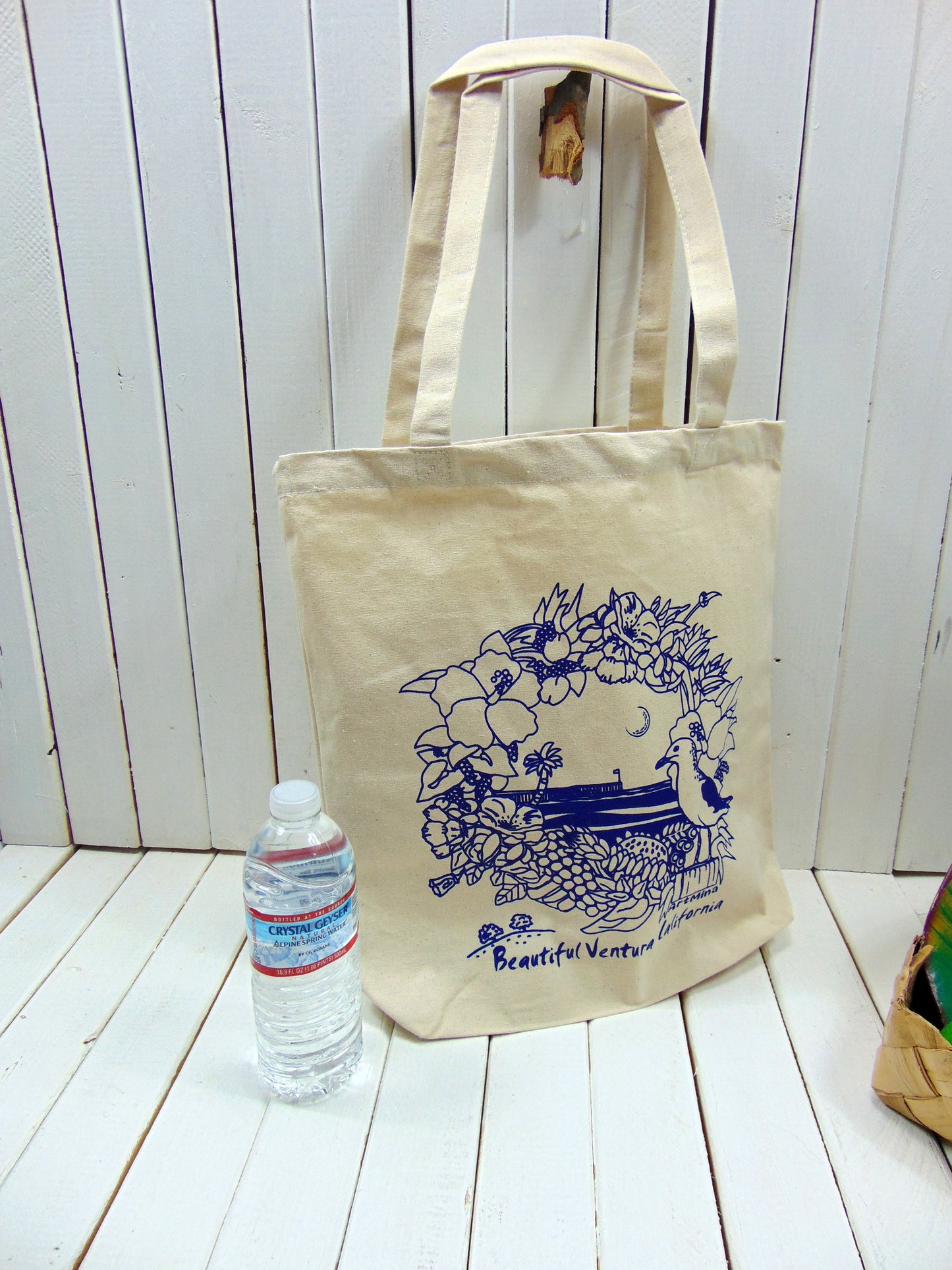 Art Mina California Pier Canvas Tote Bag