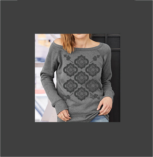 Art Mina Women's Fleece Sweatshirt "Ohia and Lehua"