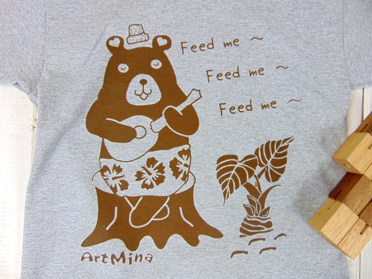 Kids Hawaiian Tee Hungry Bear