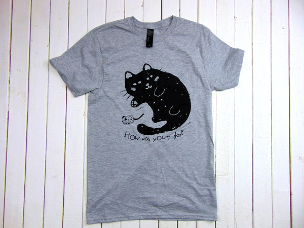 cute black cat T-shirt