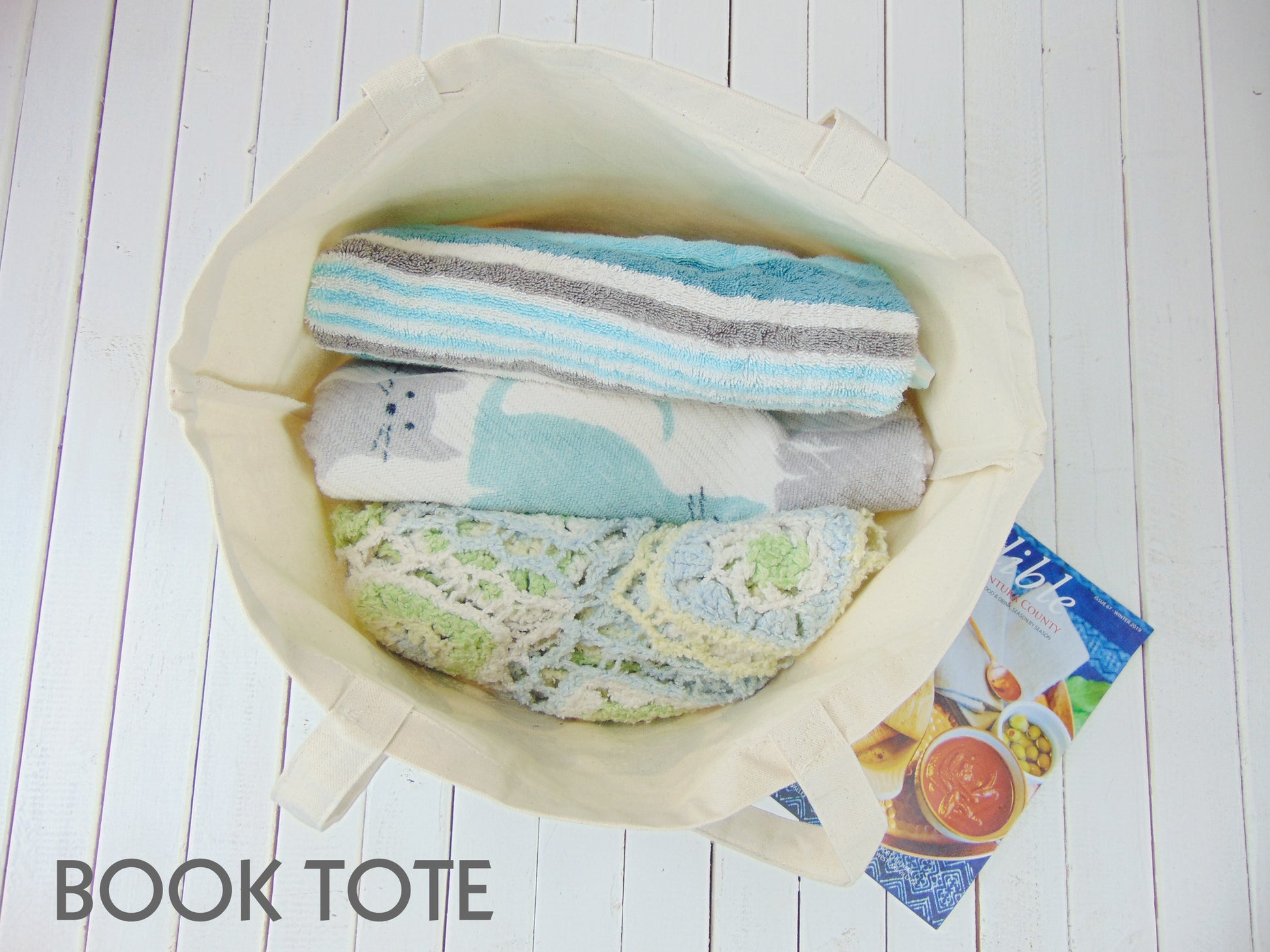 canvas book tote bag capacity