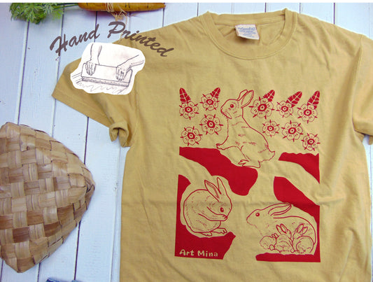 USA Cotton Garment-dyed Unisex Tee – Blooming Rabbit Burrow