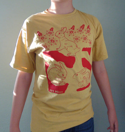 USA Cotton Garment-dyed Unisex Tee – Blooming Rabbit Burrow