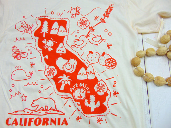 Soft Unisex Tee "California Map"