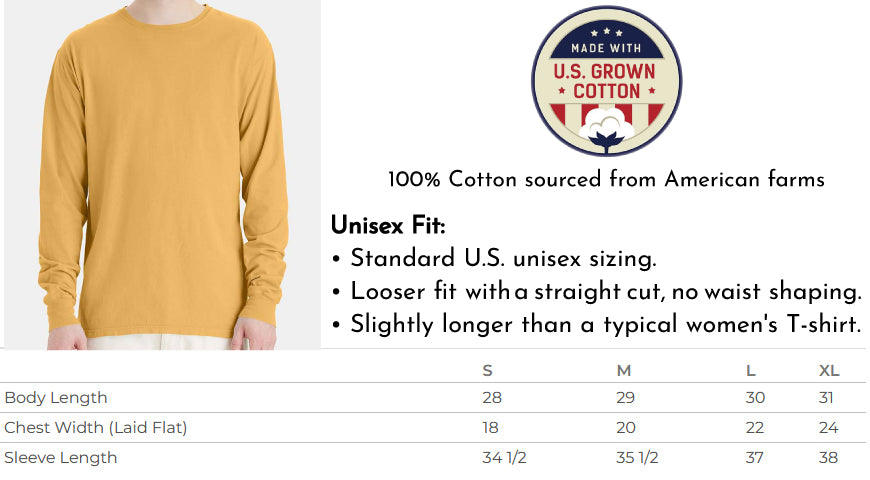 American Grown Cotton Unisex Long Sleeve Tee "Hole Rabbit"