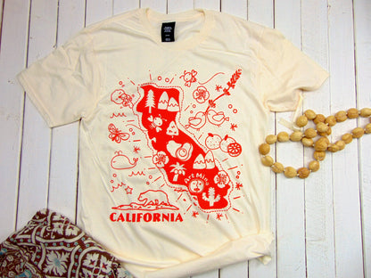 Soft Unisex Tee "California Map"