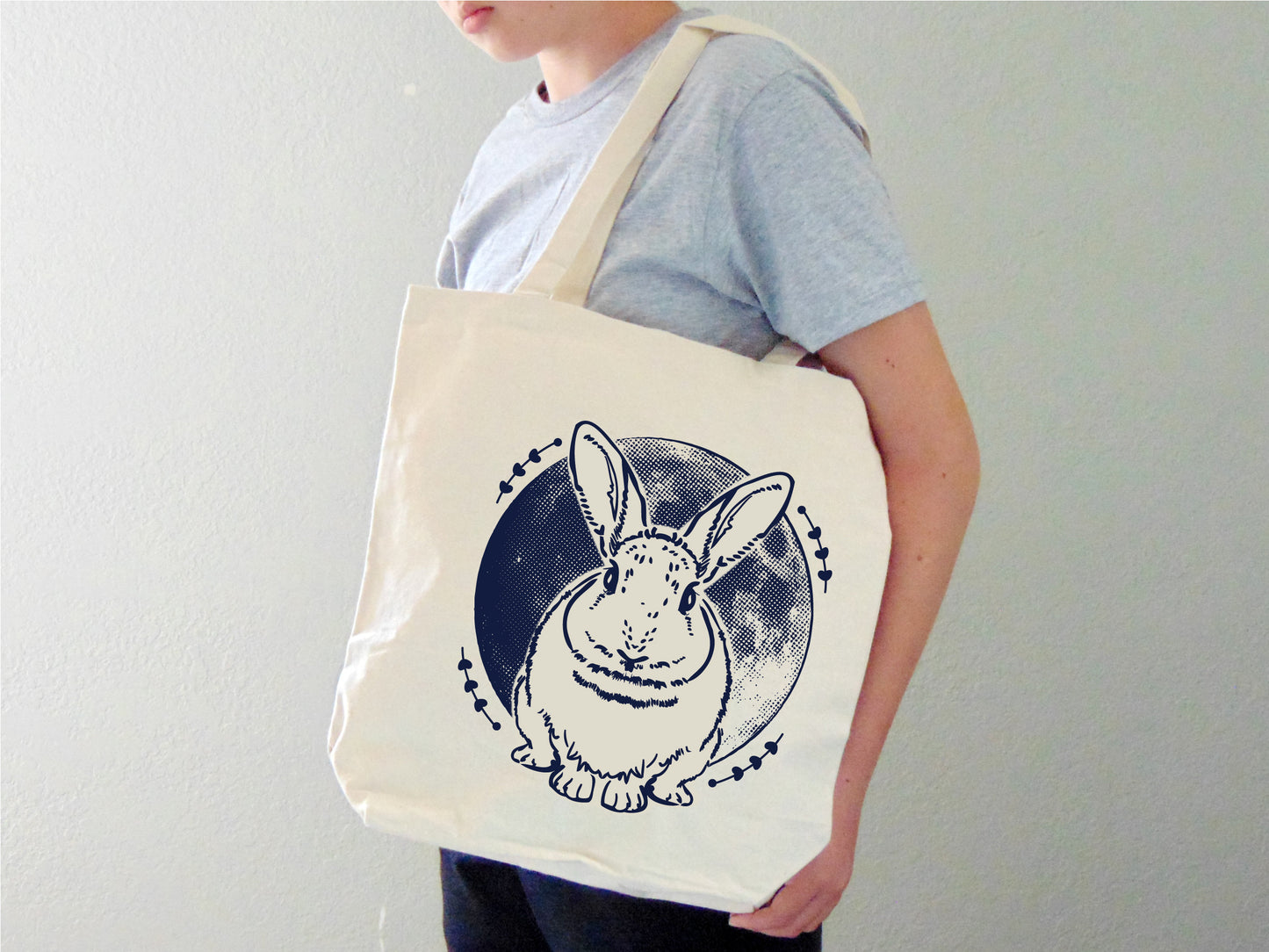 Canvas Tote Bag - Moon Rabbit
