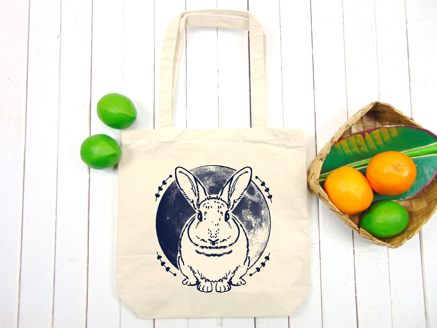Canvas Tote Bag - Moon Rabbit