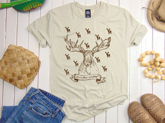 Unisex Soft T-shirt "Count Moose and Sleep!" Size Up To 3XL