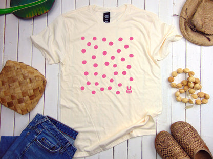 Soft Unisex Tee - Bunny Pop Polka