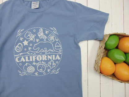 Art Mina "California Bear" Light Blue T-shirt